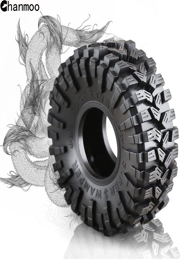 Chanmoo 1.9 RC Crawler Tires 120mm With Foam Insert Soft Rubber 1/10 Scale Mud slingers Tyres For Traxxas TRX4 Axial SCX10 SCX10 II RC4WD D90 D110 TF2 Tamiya CC01 Gen8 1.9 Beadlock Wheel Rims 4PCS - Image 4